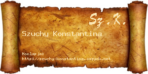 Szuchy Konstantina névjegykártya